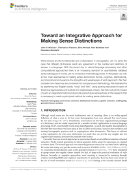Toward an Integrative Approach for Making Sense Distinctions