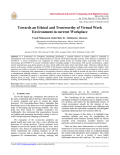 Towards an Ethical and Trustworthy of Virtual Work Environment in current Workplace