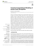 Towards Computational Modeling of Human Goal Recognition