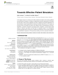 Towards Effective Patient Simulators