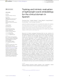 Training and intrinsic evaluation of lightweight word embeddings for the clinical domain in Spanish