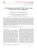 True Single Phase Clock based UP-DOWN Counter using GDI Cell for Low Power Applications