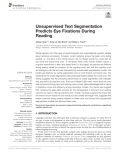 Unsupervised Text Segmentation Predicts Eye Fixations During Reading