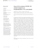 Use of AI to assess COVID-19 variant impacts on hospitalization, ICU, and death