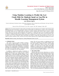 Using Machine Learning to Predict the Low Grade Risk for Students based on Log File in Moodle Learning Management System