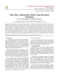 Video Data Authentication Model Using Blockchain Technology