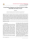 Virtual Machine Migration in IoT Based Predicted Available Bandwidth and Lifetime of Links