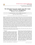 Web Information Extraction methods using Web Content Mining (WCM) for Webapplications