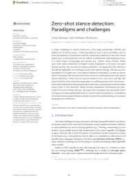 Zero-shot stance detection: Paradigms and challenges